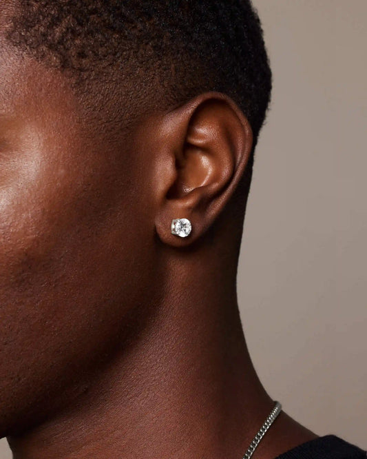 Classic Round Stud Earrings 8mm